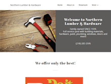Tablet Screenshot of northernlumberyard.com